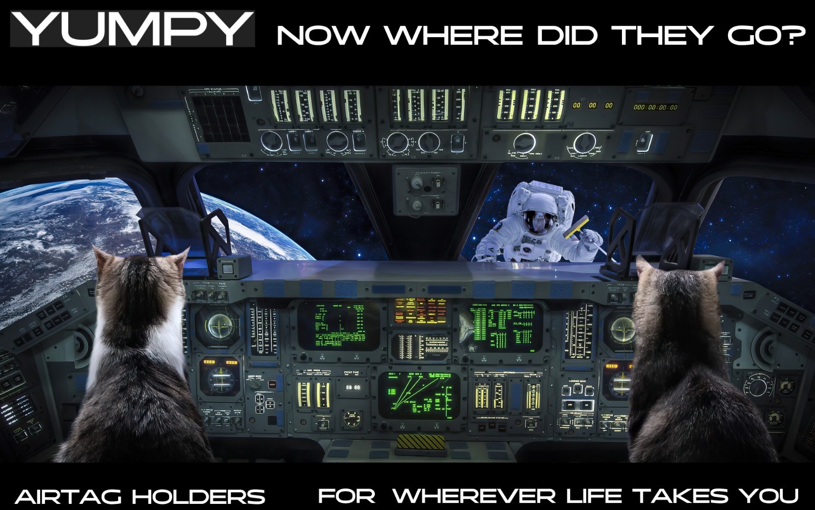 2-Set AirTag Holder for Collar, 3/8" & 5/8". Cat Dog Kitten Puppy! YUMPY SNAP!