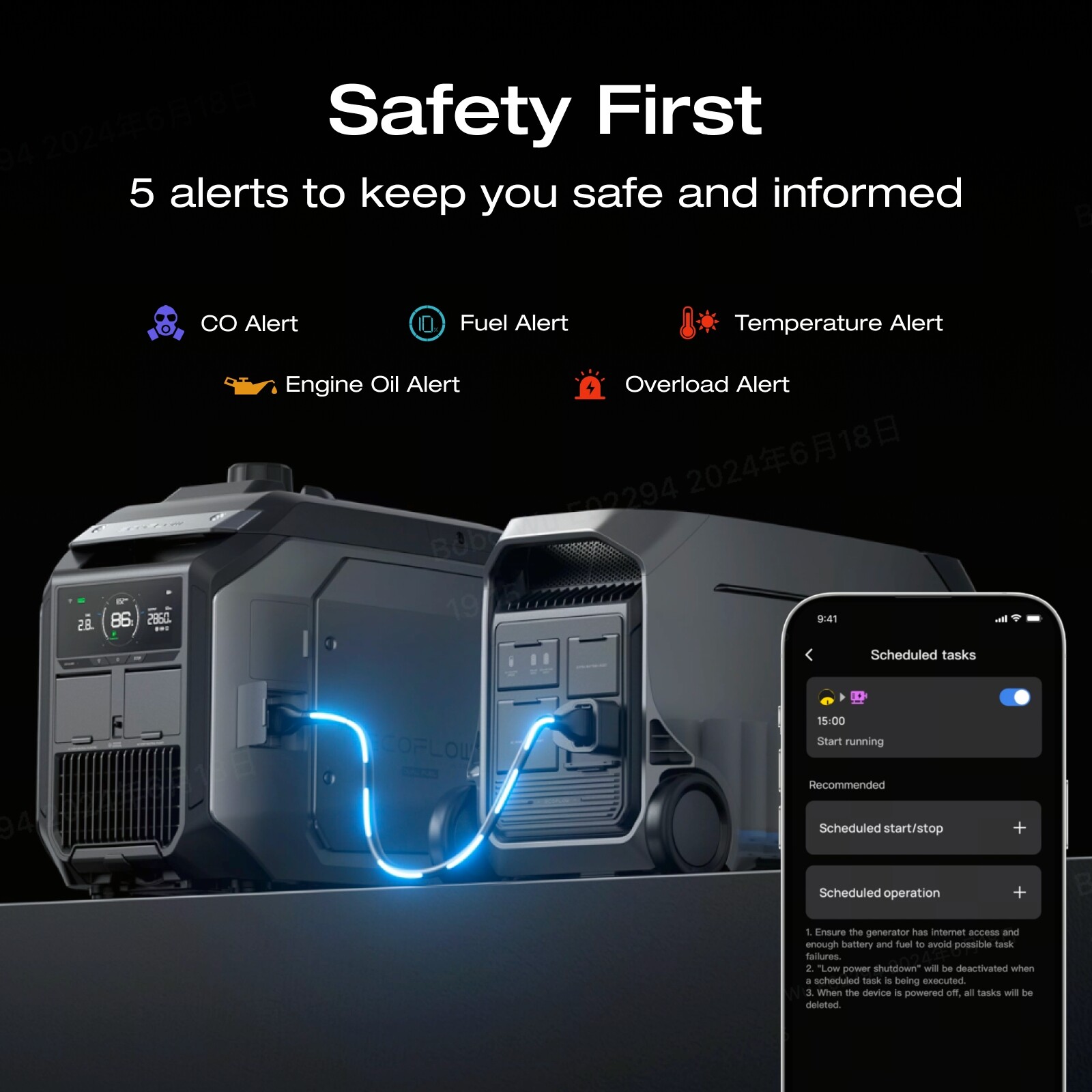 EcoFlow 3200W DC Fast Charging Dual Fuel Smart Generator for DELTA Pro series