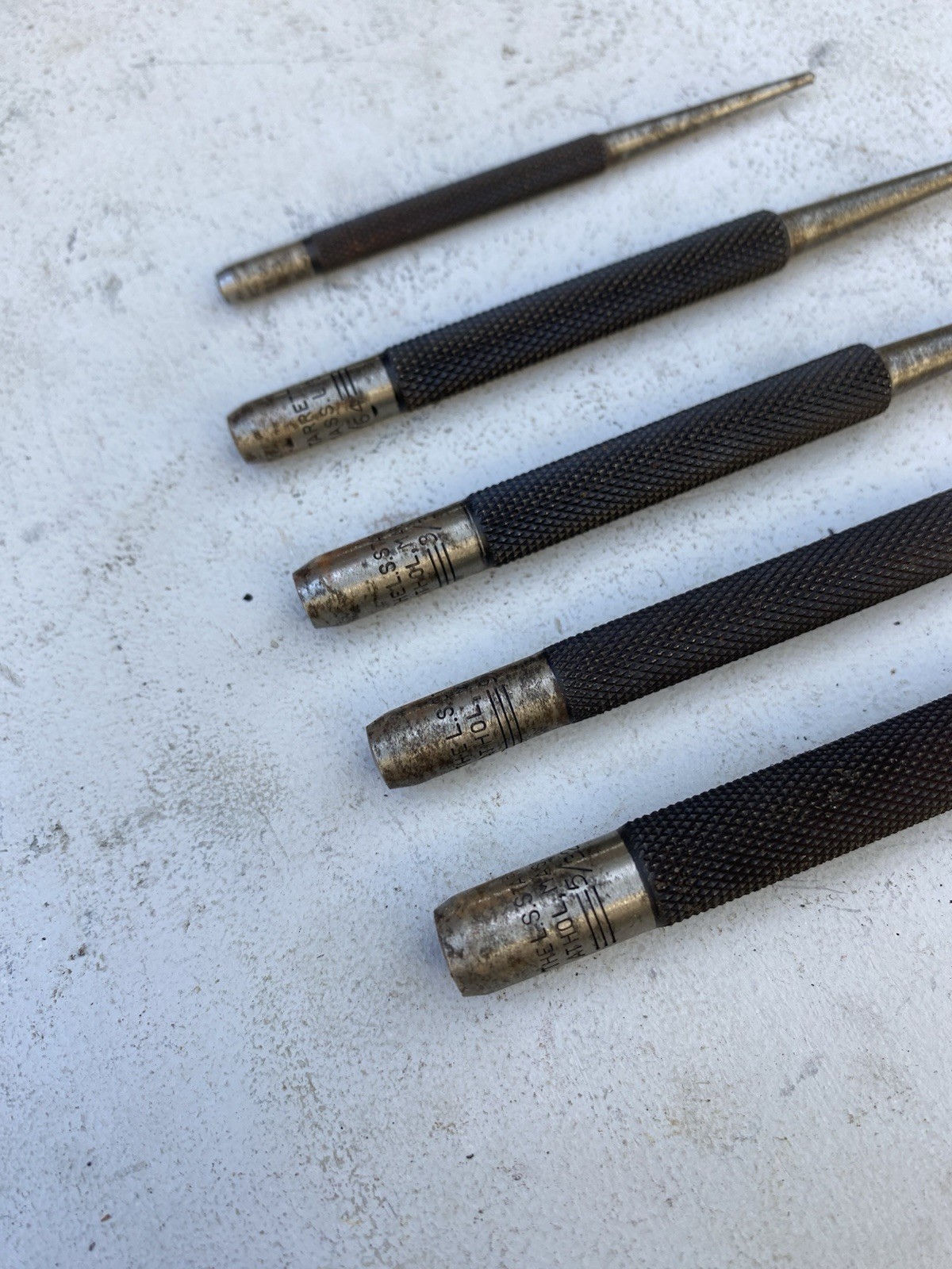 Starrett S117 5pc Center Punch Set 1/16” - 5/32”