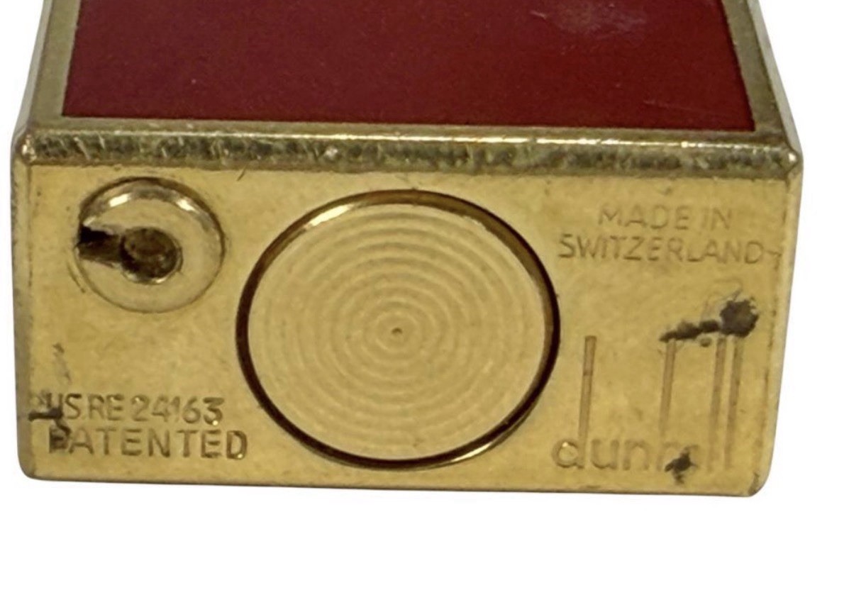 Dunhill Rollagas - Box & Papers - Gold Plated Ruby Red Laquer Vvhtf