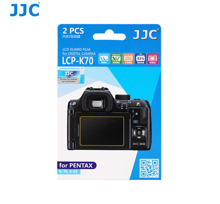JJC LCP-K70 LCD Screen Guard Protectorfor Pentax K-70 K-S2 PENTAX KP