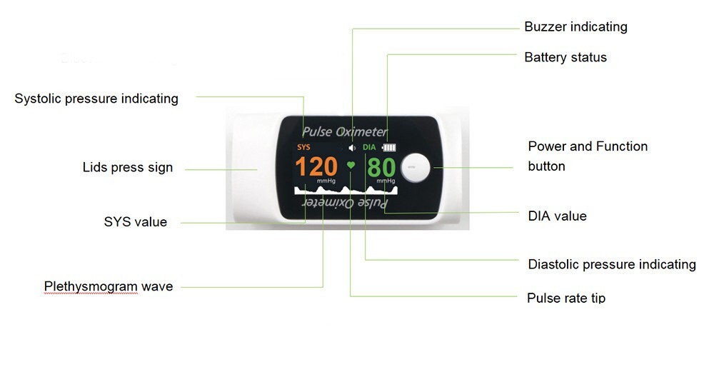 Bluetooth remote Berry 2-in-1 pulse oximeter finger clip type