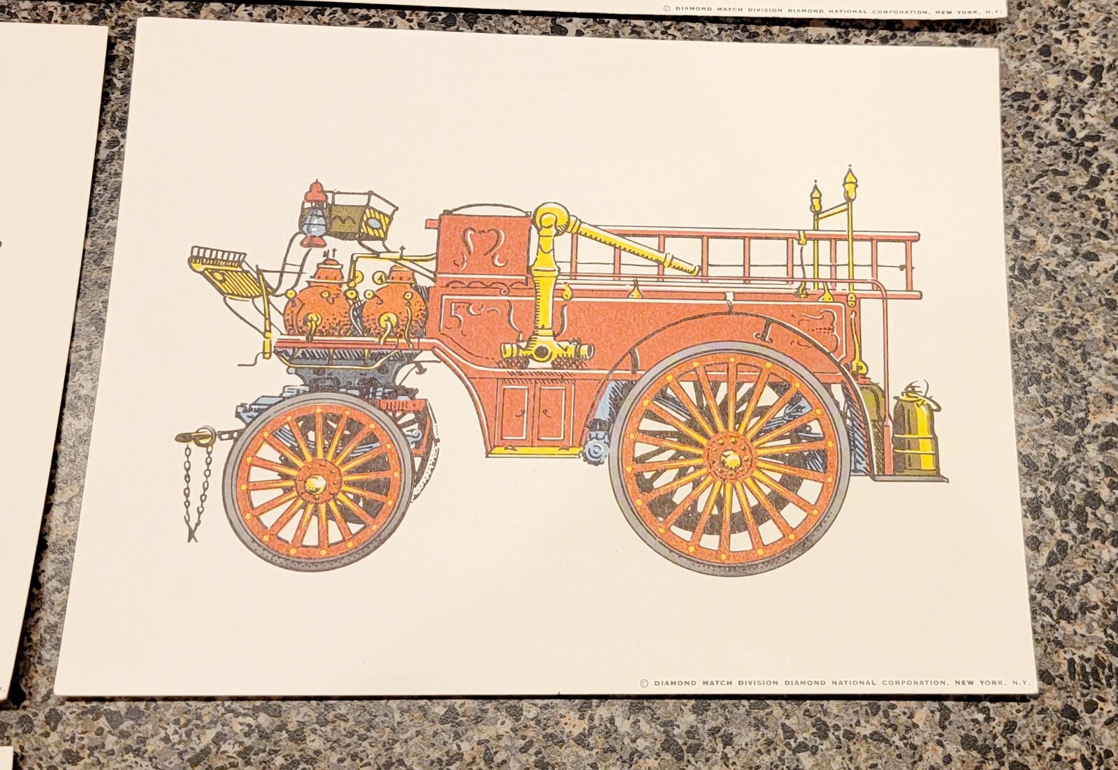Vintage DIAMOND MATCH DIVISION Assorted ENGINE Prints Lot of (5) 8"x 6" NEW YORK