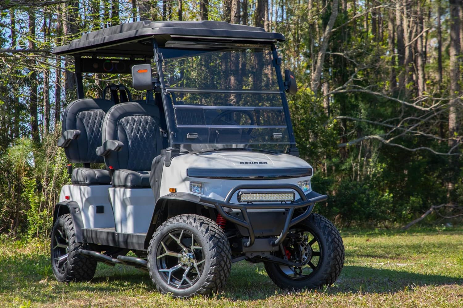 RedDot 1/4" Vented Golf Cart Windshield for Denago EV Rover XL - Tinted