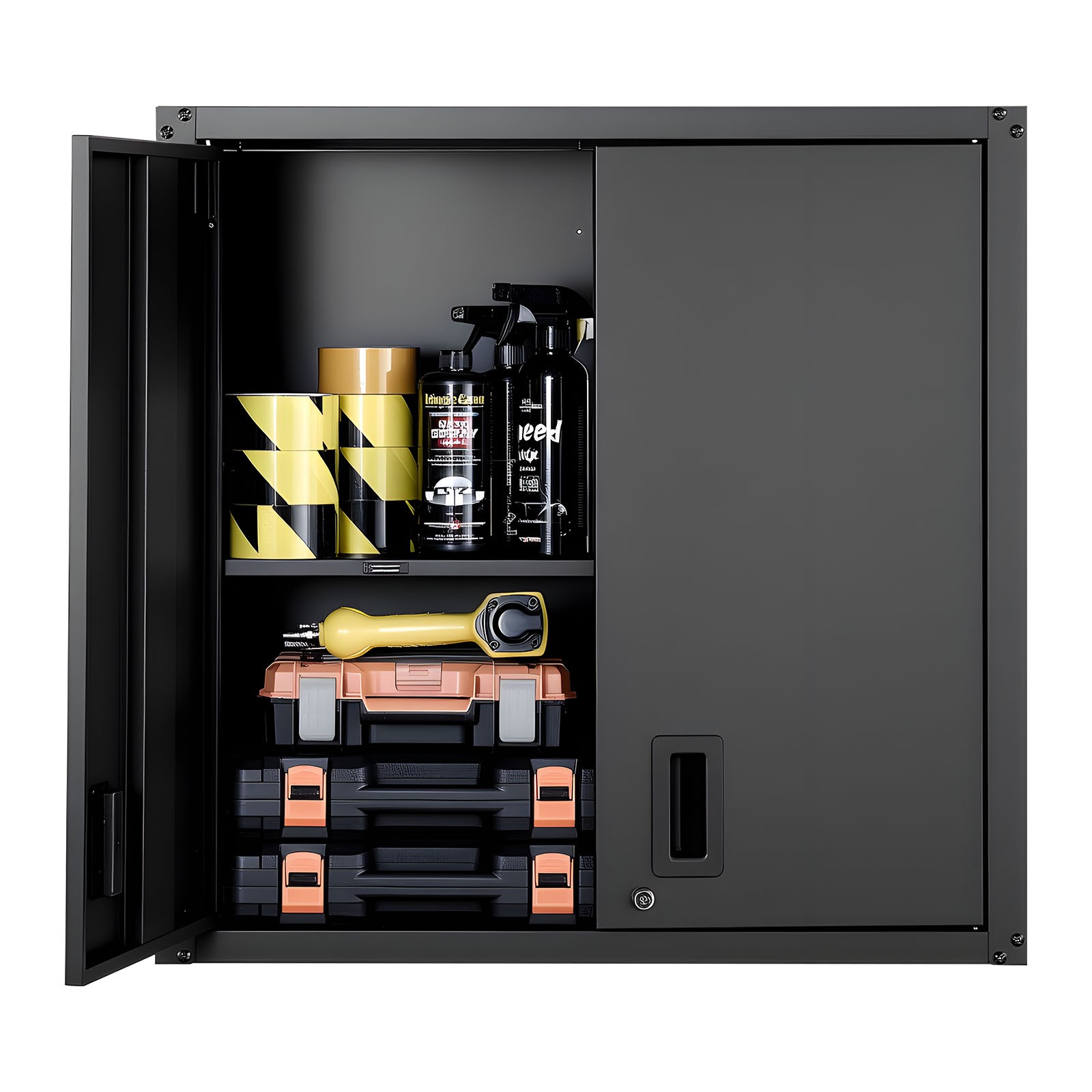 Uimoso 30-Inch Wall-Mounted Metal Cabinet with Adjustable Shelf