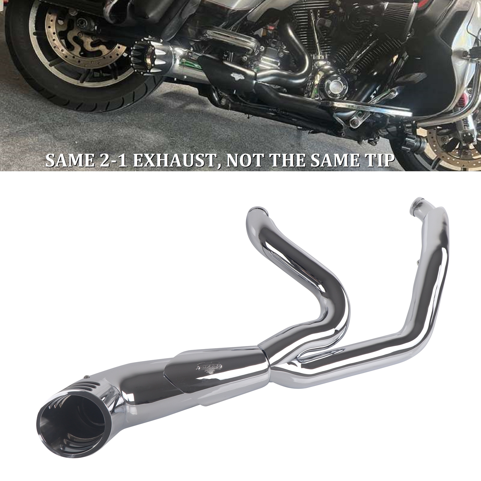 2 Into 1 Exhaust Pipes for Harley 1995-2016 Full Exhaust System Upgrading Chrome