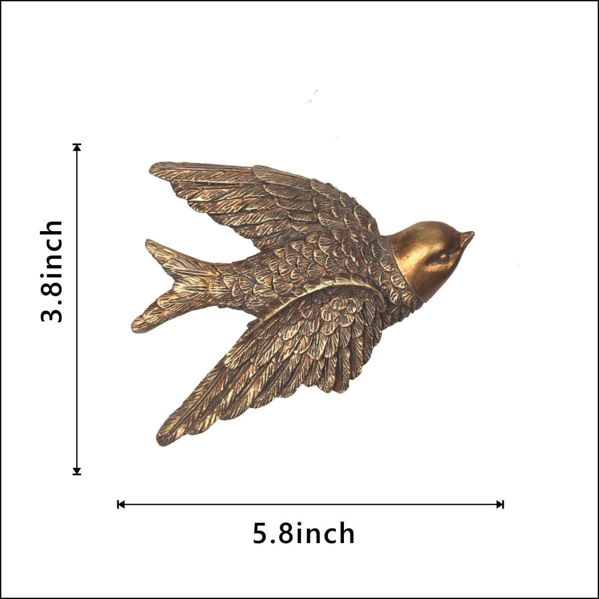 Vintage Wall Sculpture, Antique Pediment Hallway Wall Art, Hand Painted Bird wit