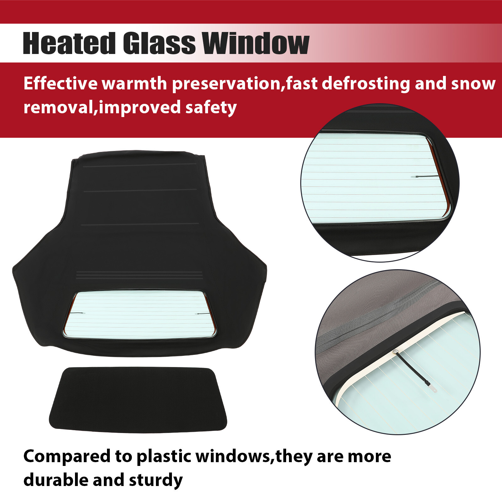 For BMW 3-Series E46 330ci M3 2000-06 Convertible Soft Top & Heated Glass Window