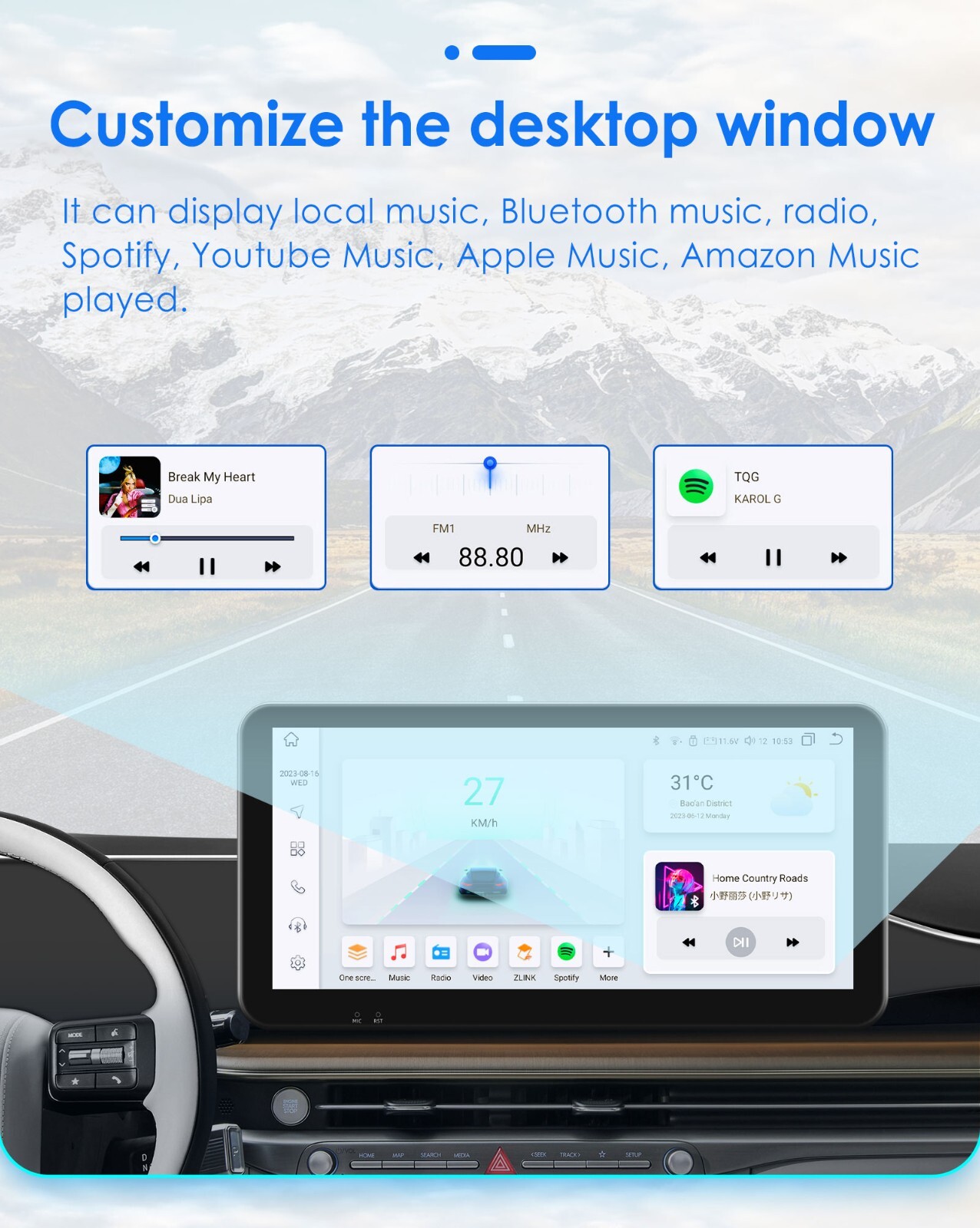 Plug&Play Android 12.3 inch Car Stereo Radio for Toyota FJ CRUISER GPS Carplay