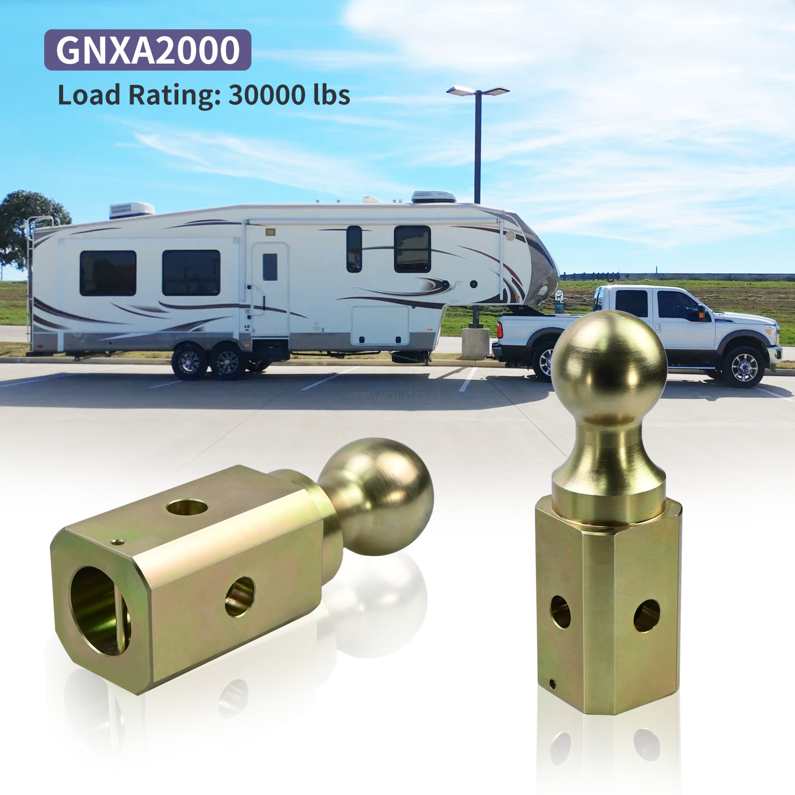 GNXA2000 Gooseneck Ball Hitch Turn Over Ball 2-5/16” fits B&W Trailer Hitches