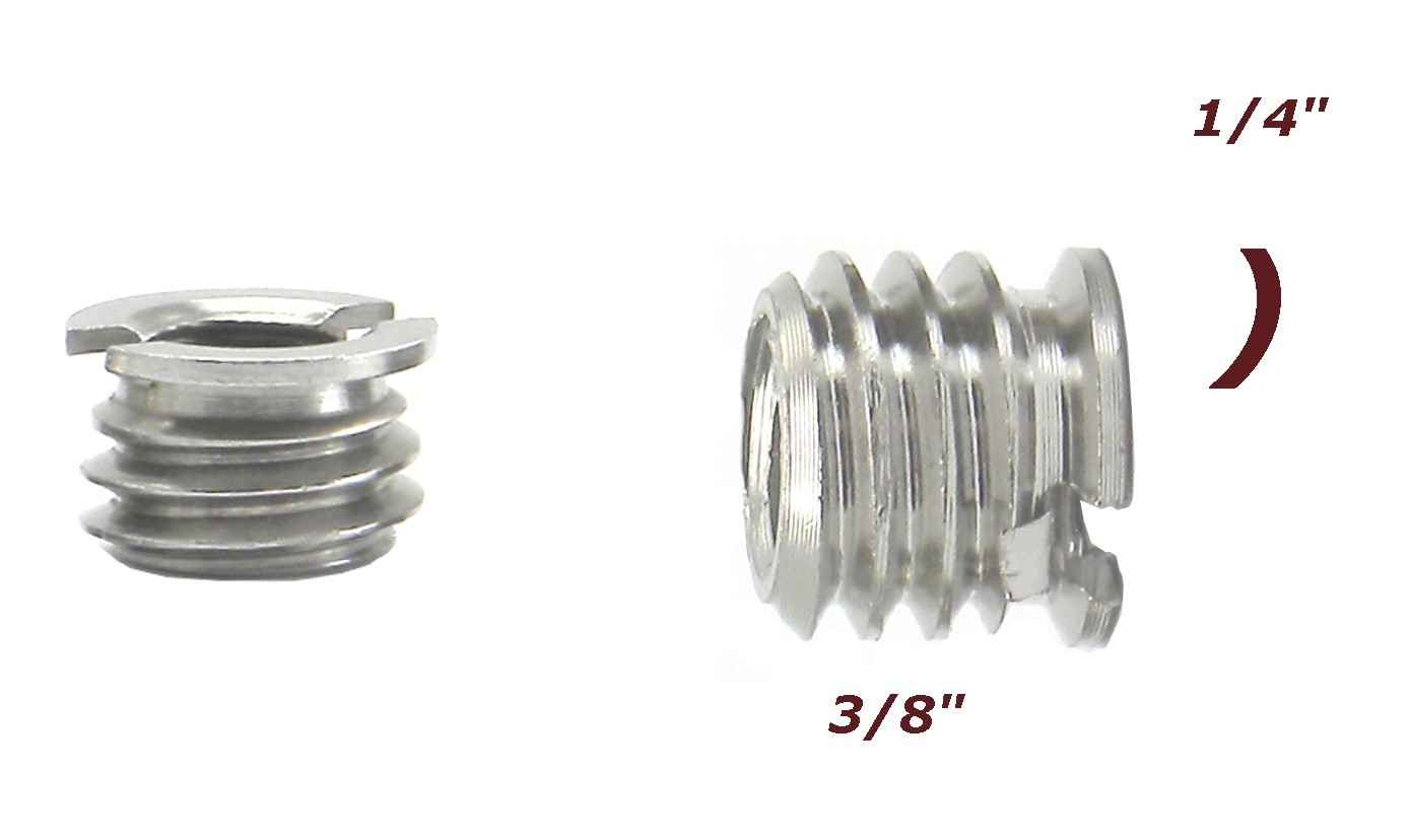 2 Tripod / Monopod Camera Adapter 1/4" to 3/8"