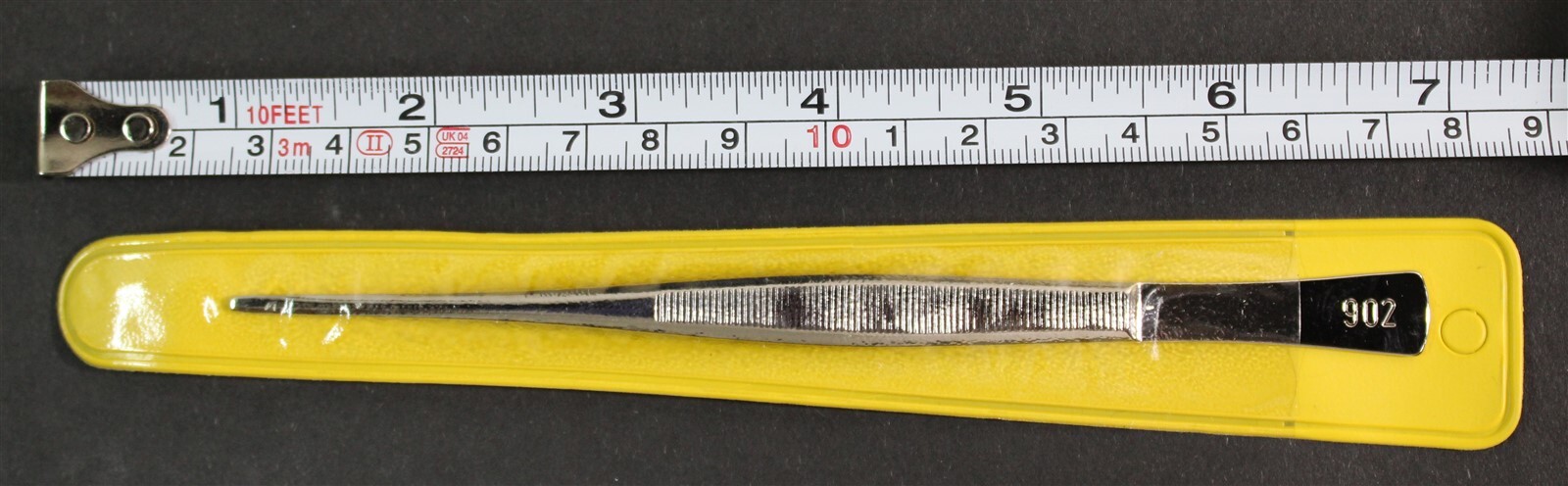 CKStamps : Showgard Stamp Tong #902 Point Tip 6" Long Tweezers W/Plastic Case