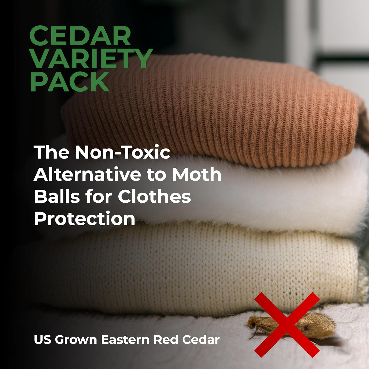 61 Pack Cedar Blocks, Sachets, Rings, Balls - Stop Clothes Damage - the Ultim...