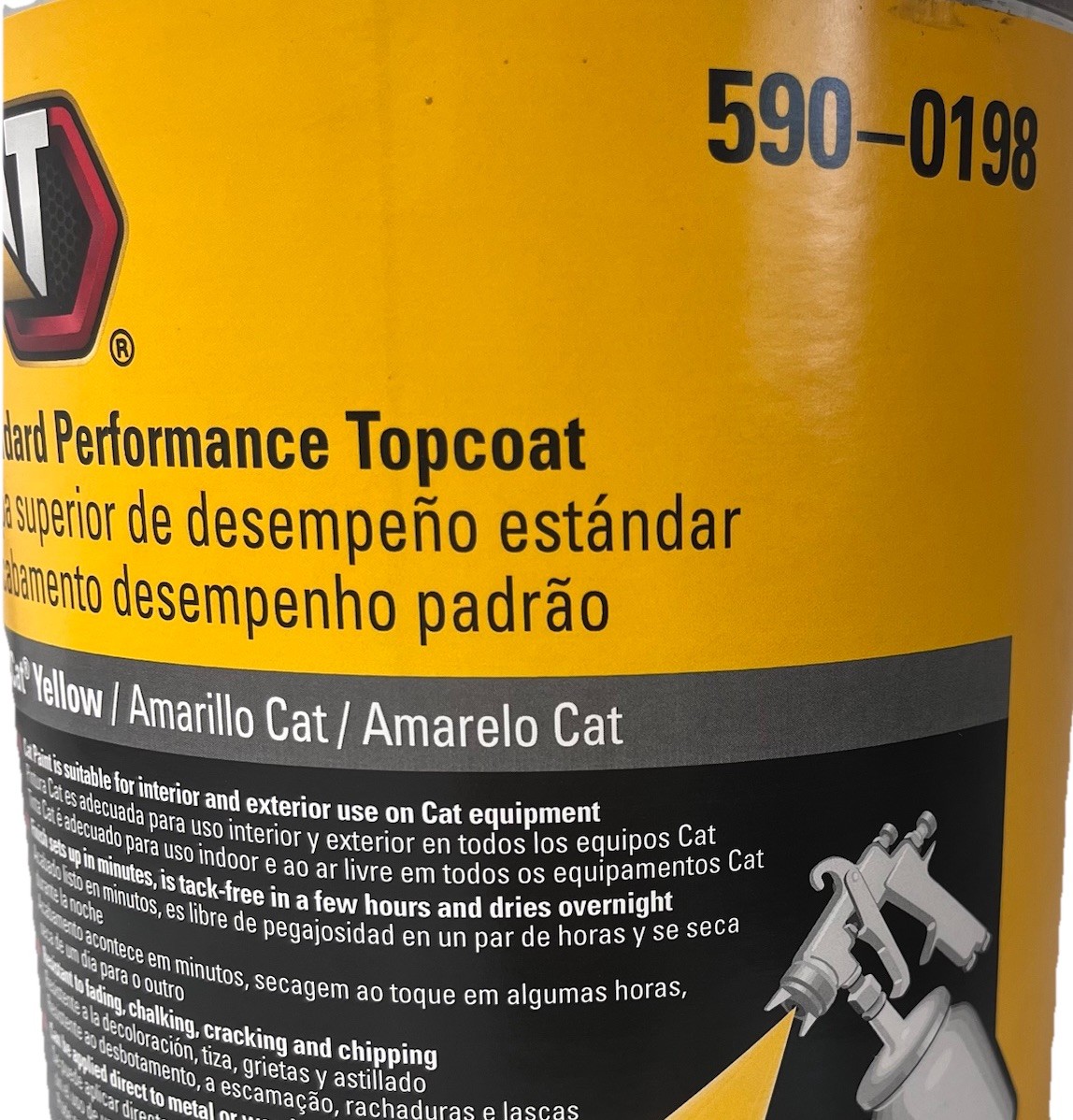 Genuine Cat Yellow Topcoat 1 Gallon 590-0198 Caterpillar Equipment Paint Amarelo