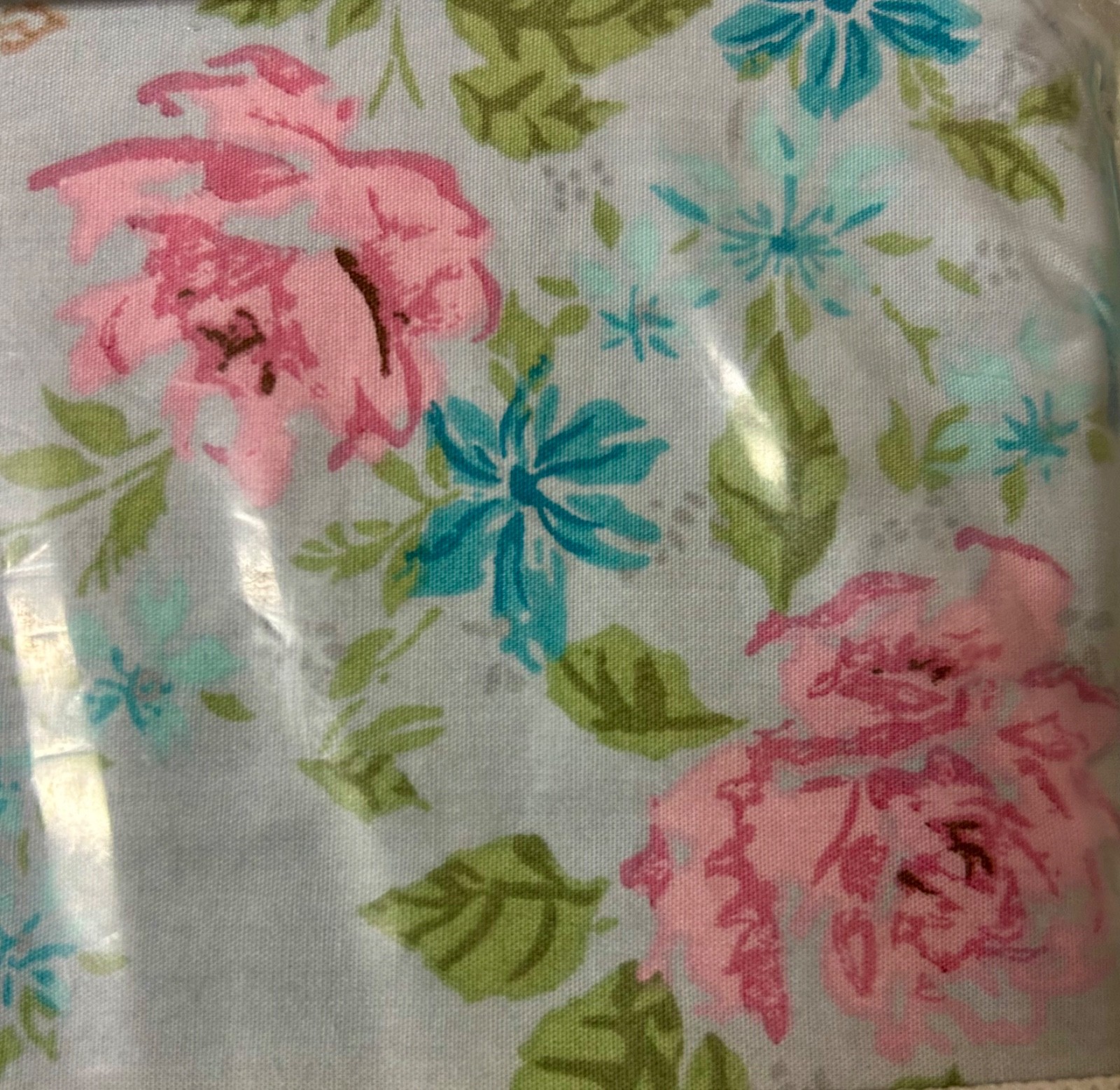 Simply Shabby Chic 100% Cotton Duvet Set- KING-New Lily Rose Blue Pink White
