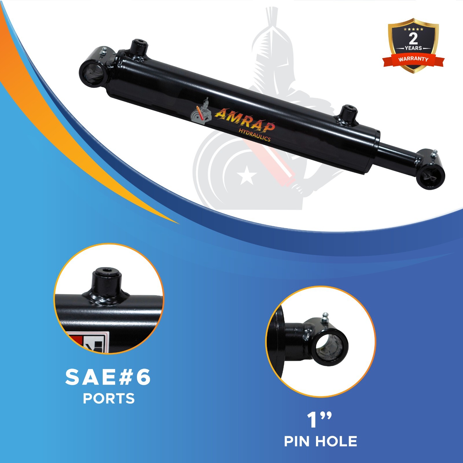 2x18 Hydraulic Cylinder- 2" Bore, 18" Stroke Welded Cross Tube Cylinder(new)