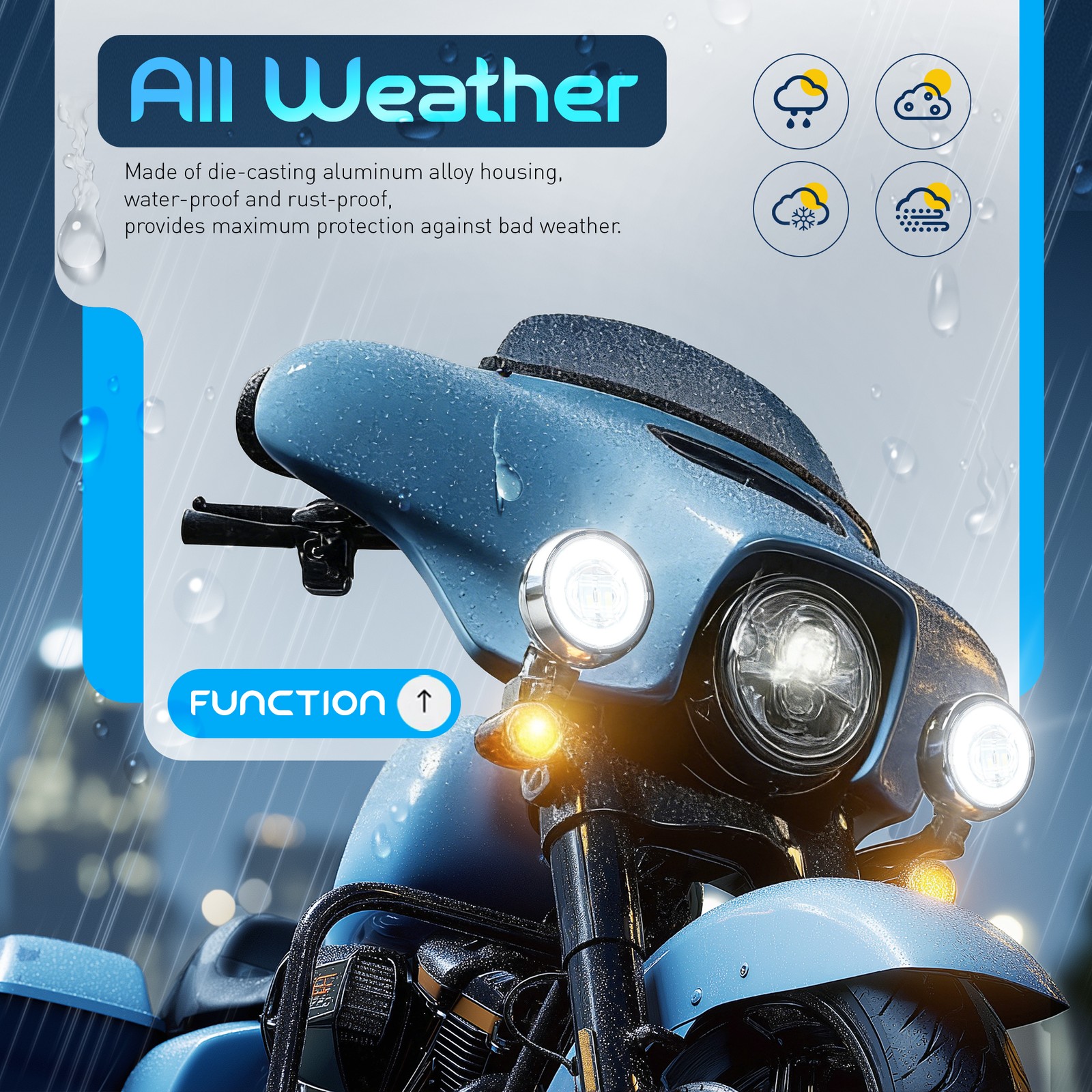 LED Fog Light Turn Signal Spot Bracket For Harley Electra Street Glide FLHX FLHR