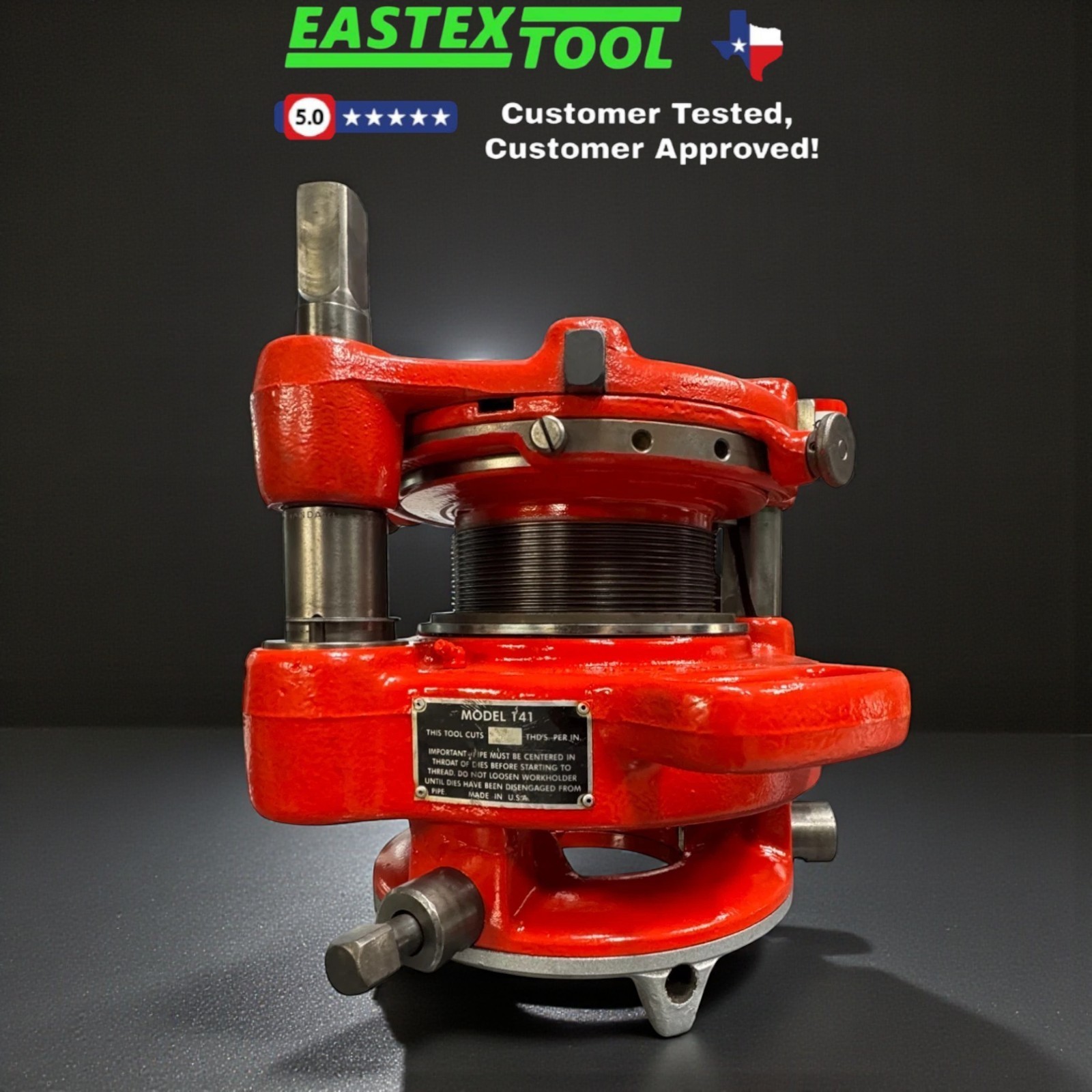 RIDGID 141 RECEDING GEARED PIPE THREADER 2-1/2"-4" 36620, 300, 535, 700