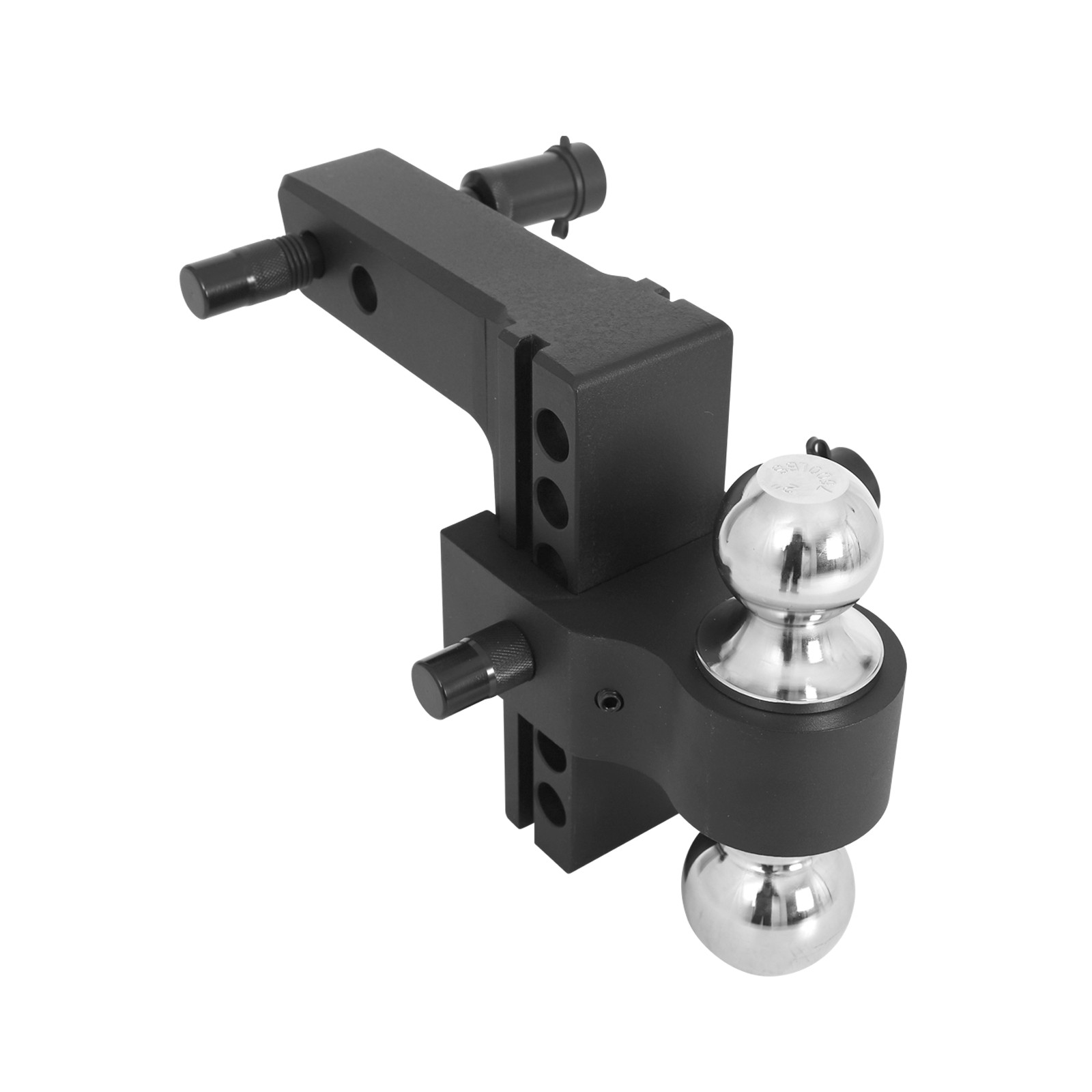 2" Receiver Trailer Hitch 6" Drop Tow Hitch Adjustable Dual Ball Mount 18500lb