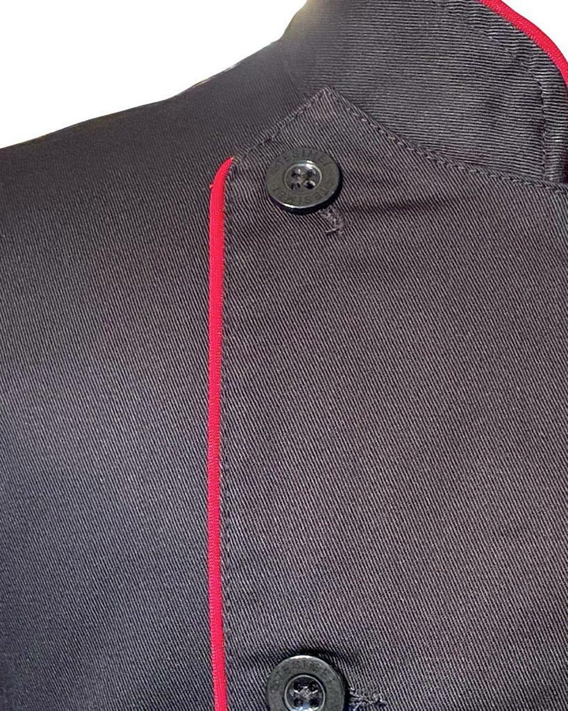 UScarmen Unisex Classic Short Sleeve Chef Coat Jacket 0190328 White Black