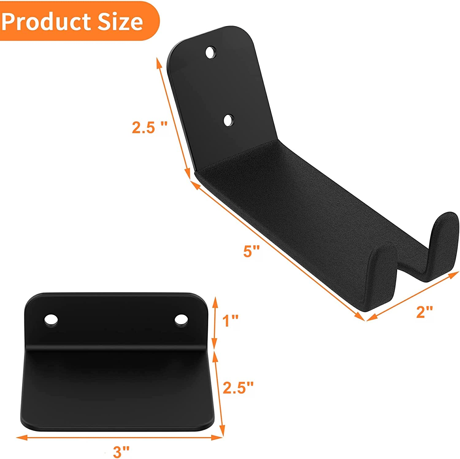 3 Pack Bike Pedal Hanger Wall Mount, Heavy Duty Horizontal Bike Rack for Garage