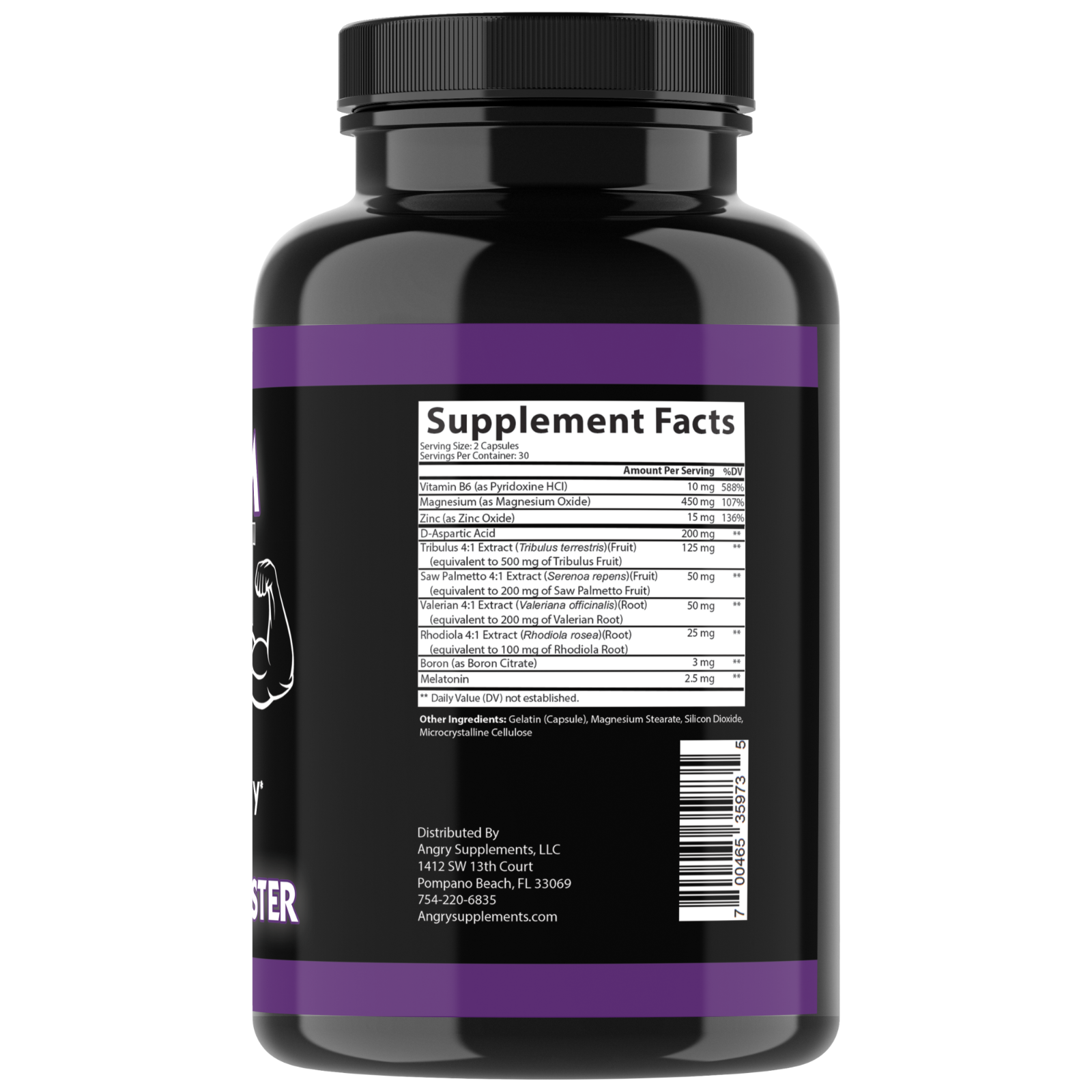 Monster Test Testosterone Booster Testosterona Supplement for Men AM and PM 2 Pk