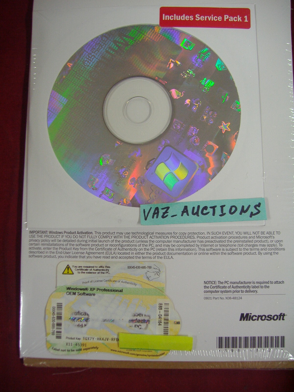 MICROSOFT WINDOWS XP PROFESSIONAL FULL OPERATING SYSTEM MS WIN PRO =NEW SEALED=