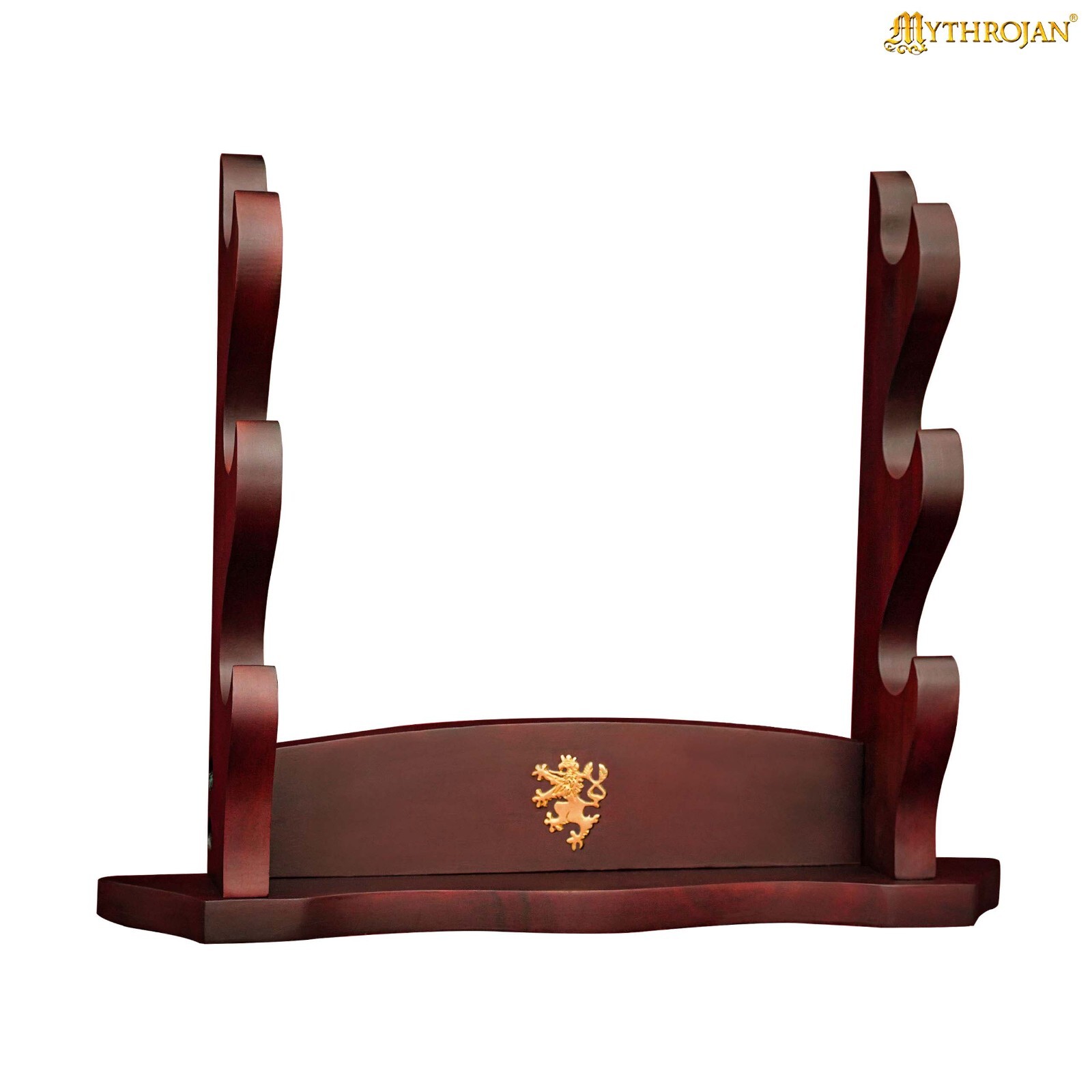 Medieval Sword Stand Solid Wood Horizontal Display Rack for Katana Sword 3 Tier