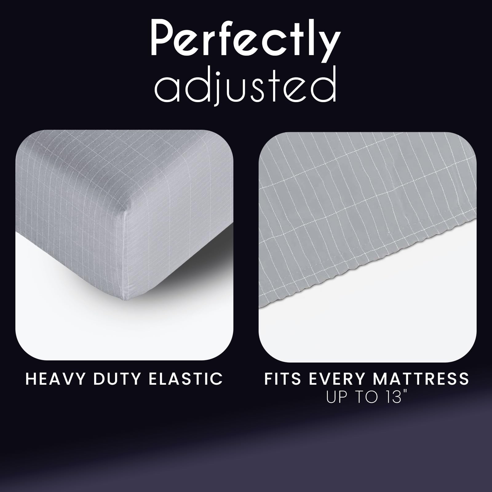 Adamson Grounding Fitted Sheet Queen Size Earthing Sheets - Pure Silver Fiber...