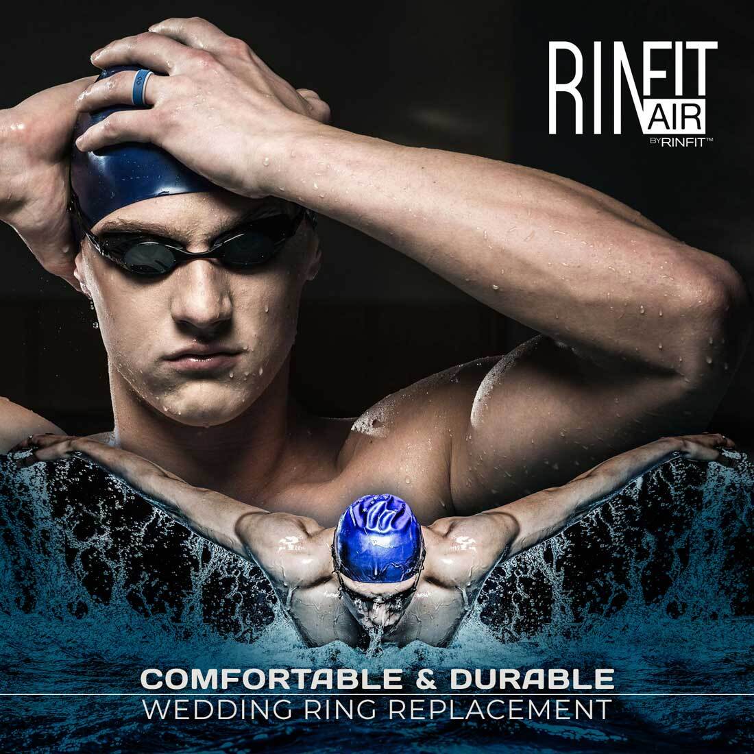 Silicone Ring for Men by RINFIT. Rinfit-Air. Comfortable & Durable Wedding Band
