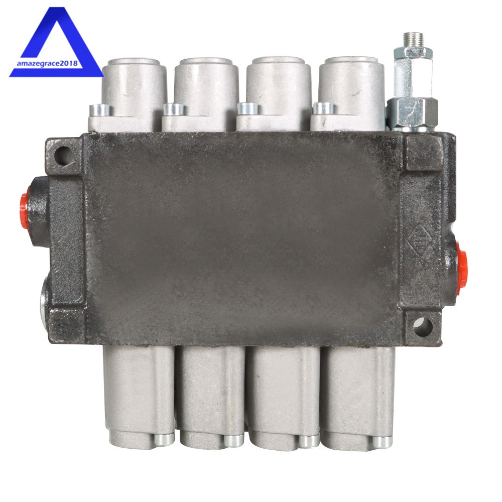 4 Spool Hydraulic Directional Control Valve 11gpm, Double Acting Cylinder BSPP