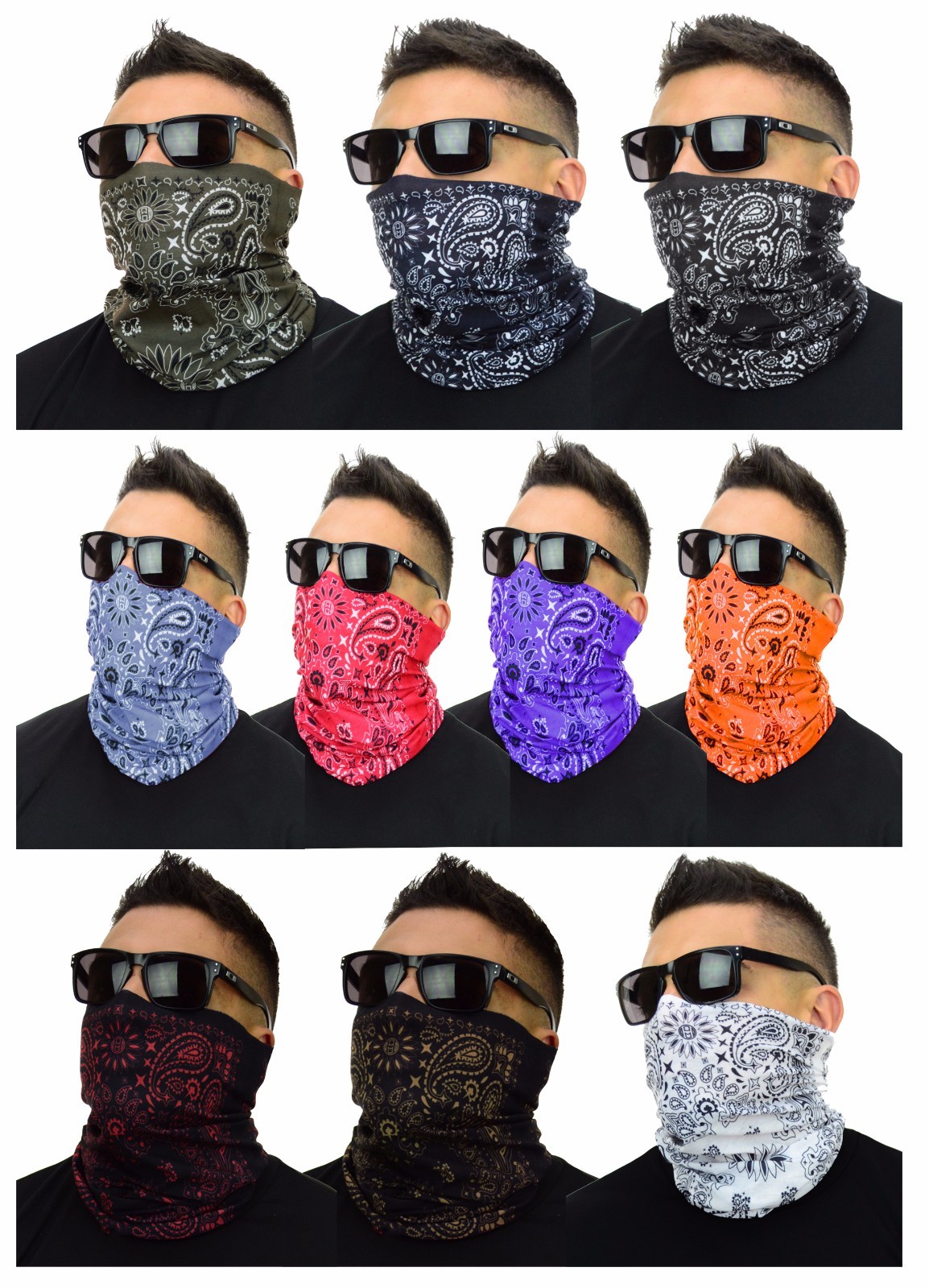 Mato & Hash Multi Functional Tube Bandanna Mask Scarf Headband Gaiter