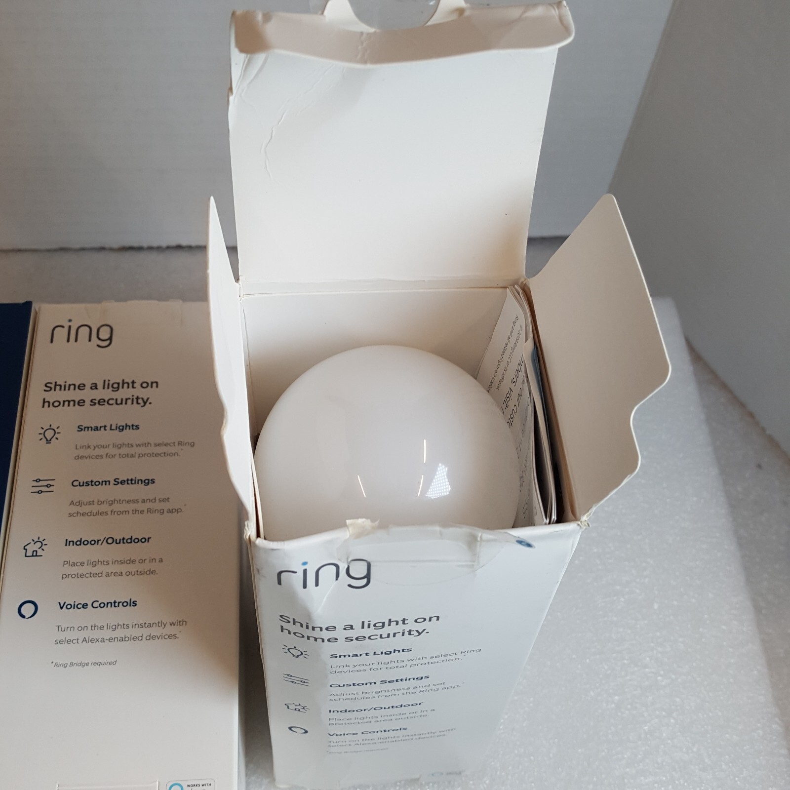 4 x Ring A19 Smart LED Bulb White *Requires Ring Bridge To Use* Works With Alexa