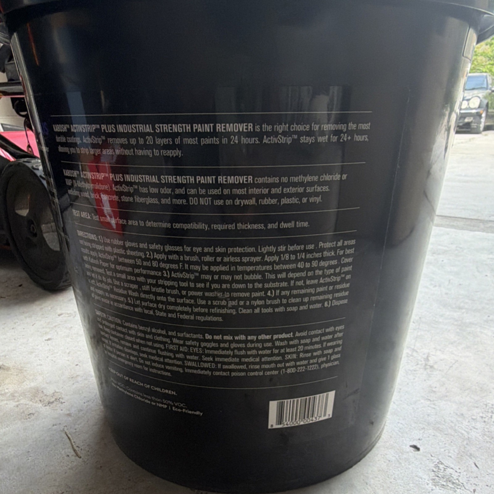 Kabosh ActivStrip Plus Industrial Strength Paint Remover Black 5 gal Wood Metal