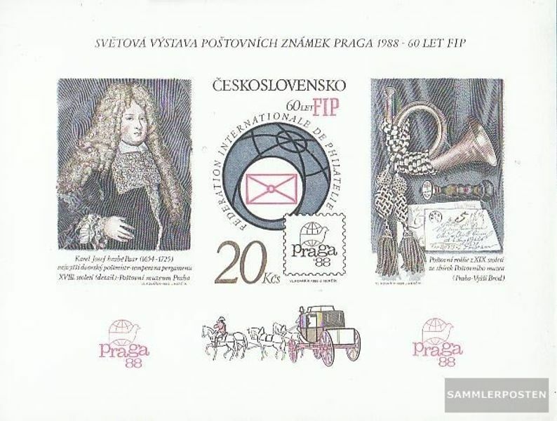 Czechoslovakia block67b MNH 1986 Stam