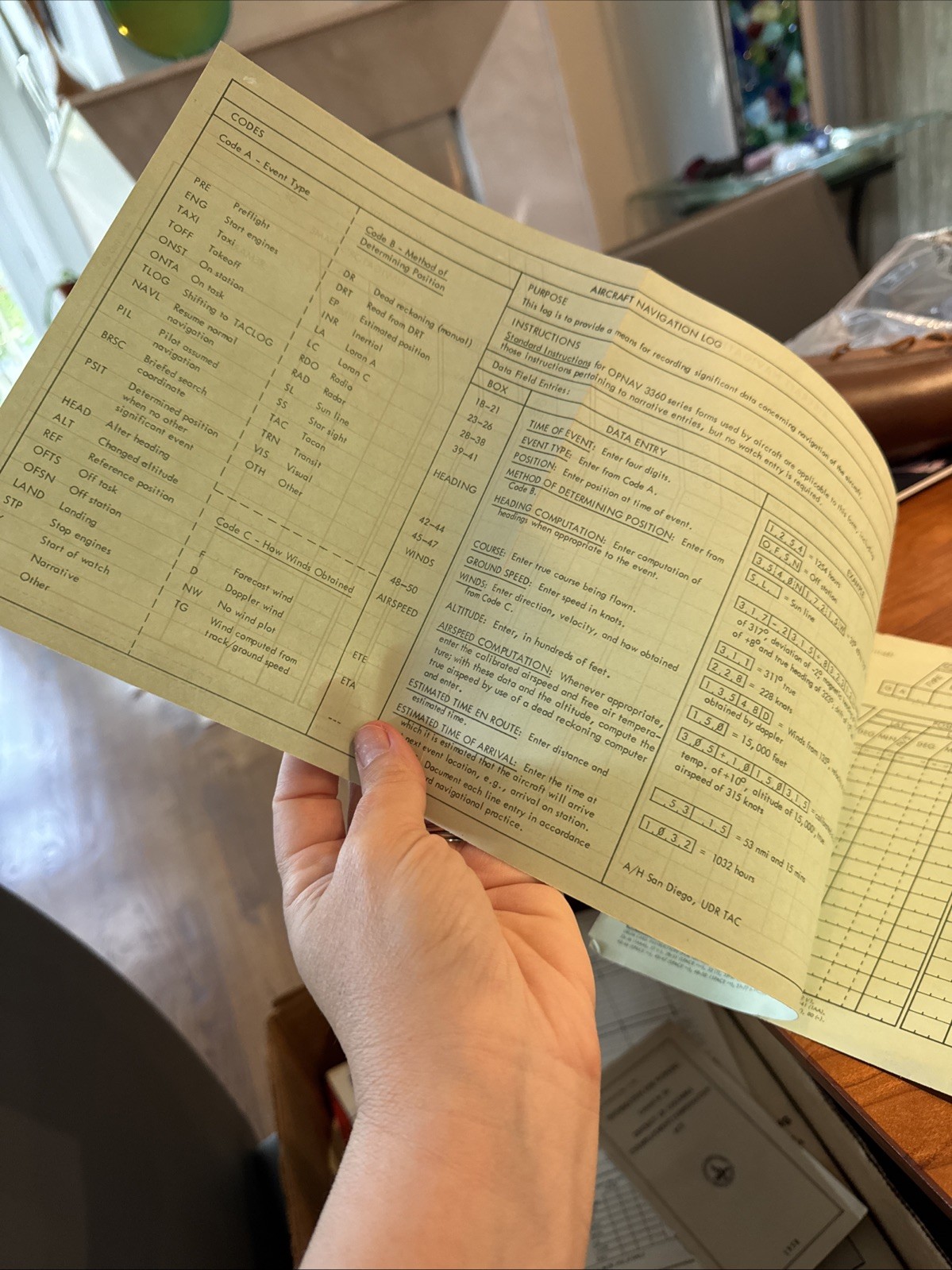 FREE SHIP! Pair of Vintage Unused OPNAV Forms 3360/20 A/C NAVLOG from 1968