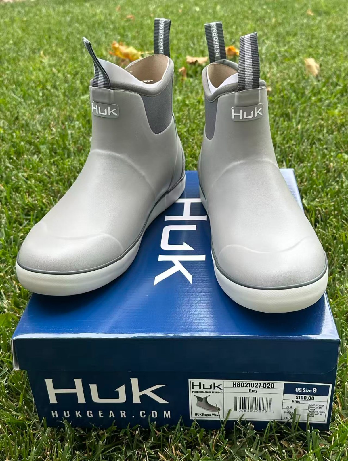 HUK Rogue Wave Men's Fishing Deck Boots Rain Shoes New