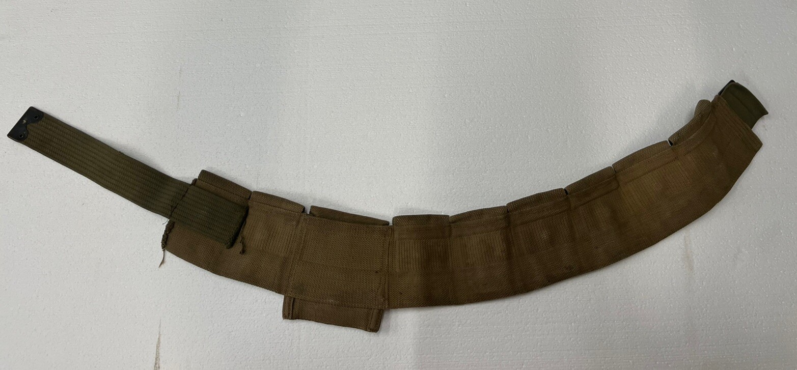 WWI US Army M1912 Cavalry Bandolier Cartridge Belt - Mills 1917