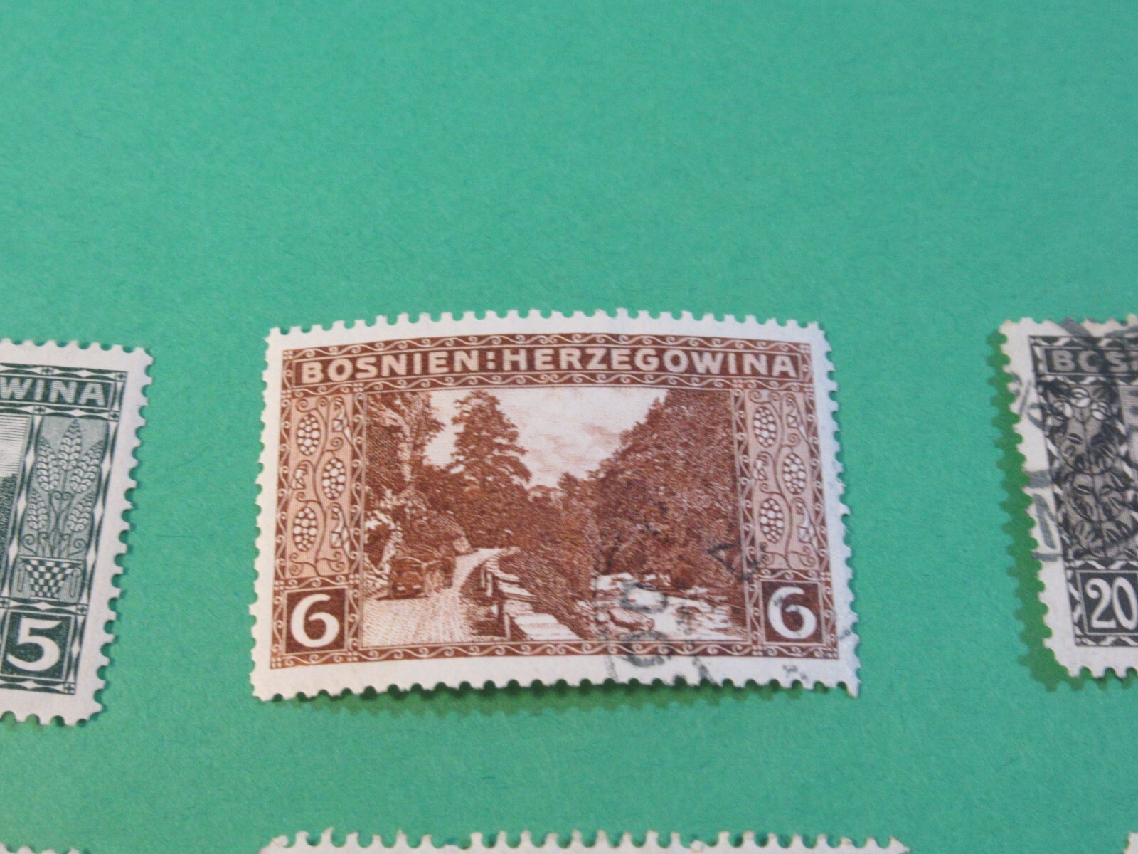 BOSNIEN HERZEGOWINA BOSNIA 6 STAMP LOT USED ISSUED 1879 - 1906 SCENIC VIEWS