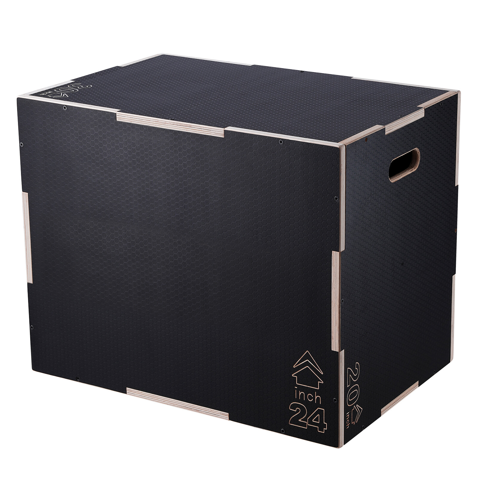 Uimoso 30/24/20 Inch 3 in 1 Plyometric Jump Box Fitness Exercise Plyo Box Wooden