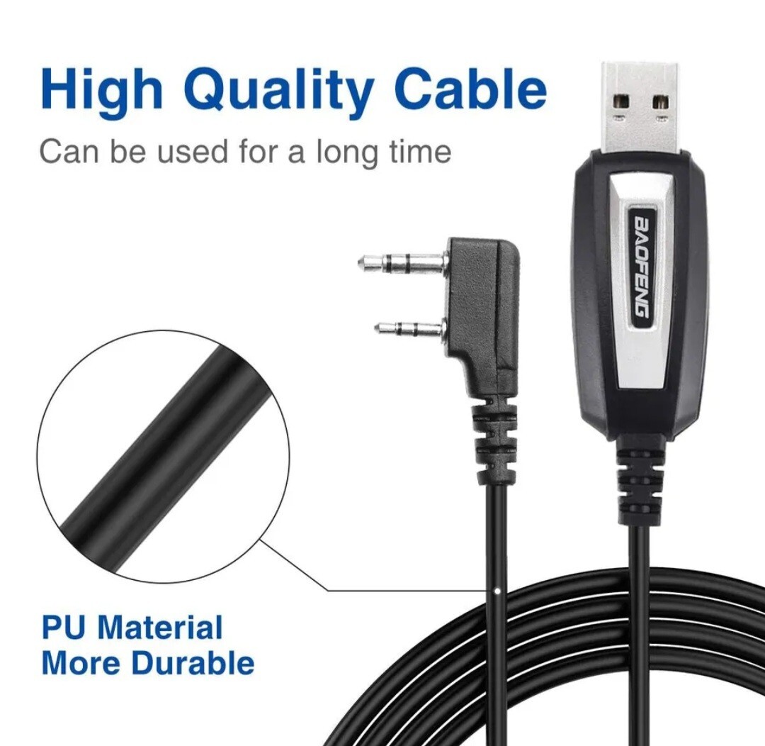 Genuine Baofeng USB Programming Cable & Cd For UV-5R, UV-59 Plus, BF-888S & MORE