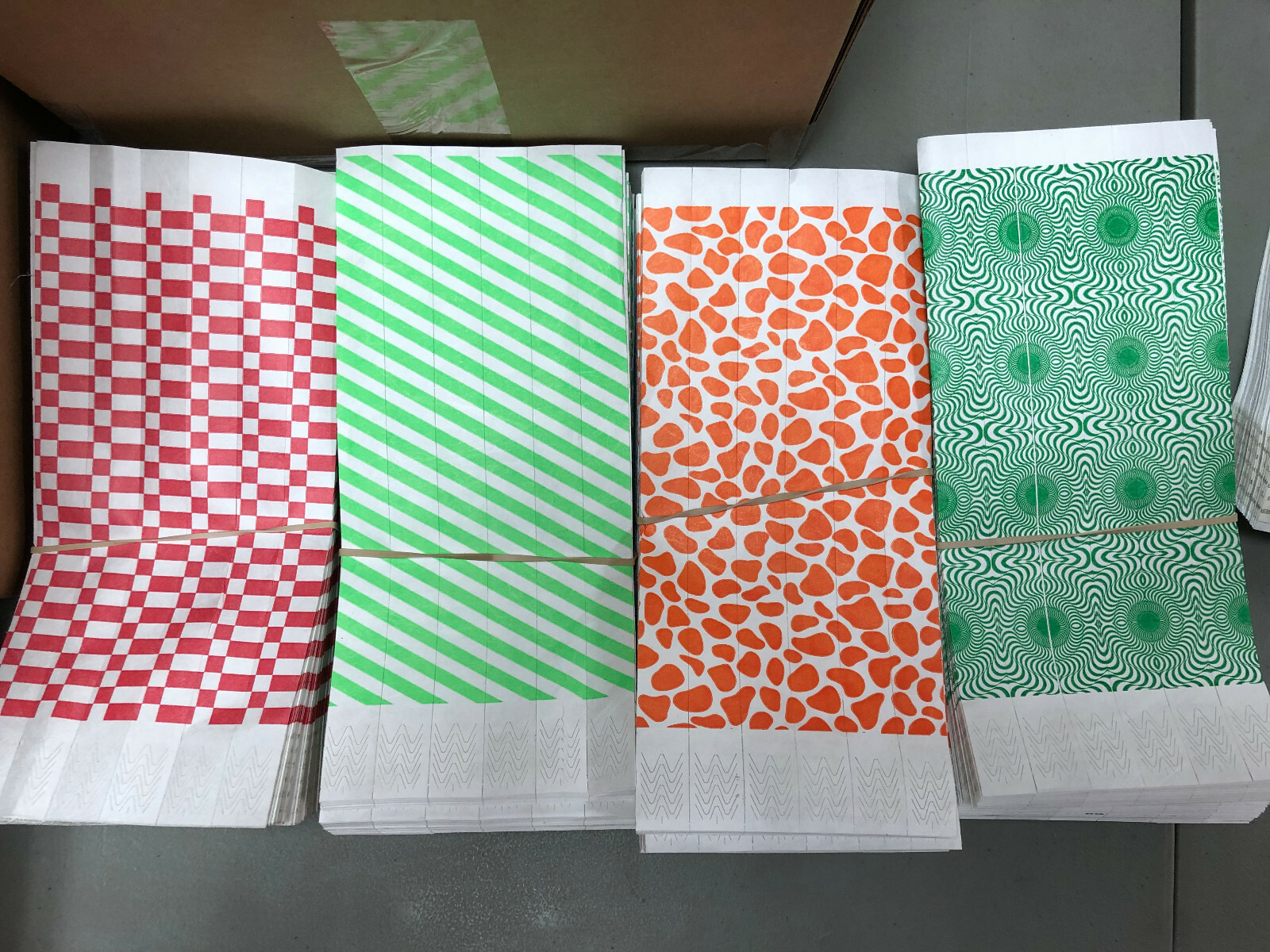 10,000 MIXED PATTERN Tyvek Wristbands Security Club Bar pulseras brazaletes