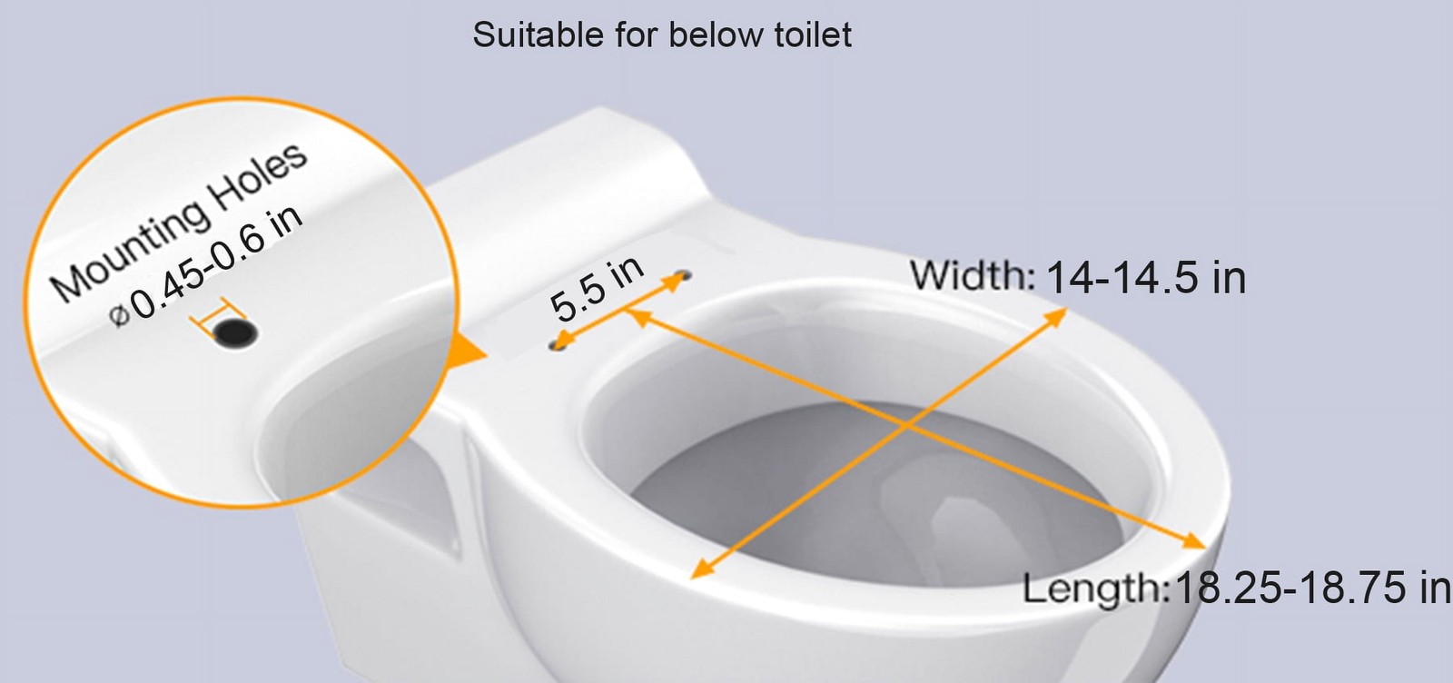 White Elongated Toilet Seat Durable Bathroom Replacement Easy Install
