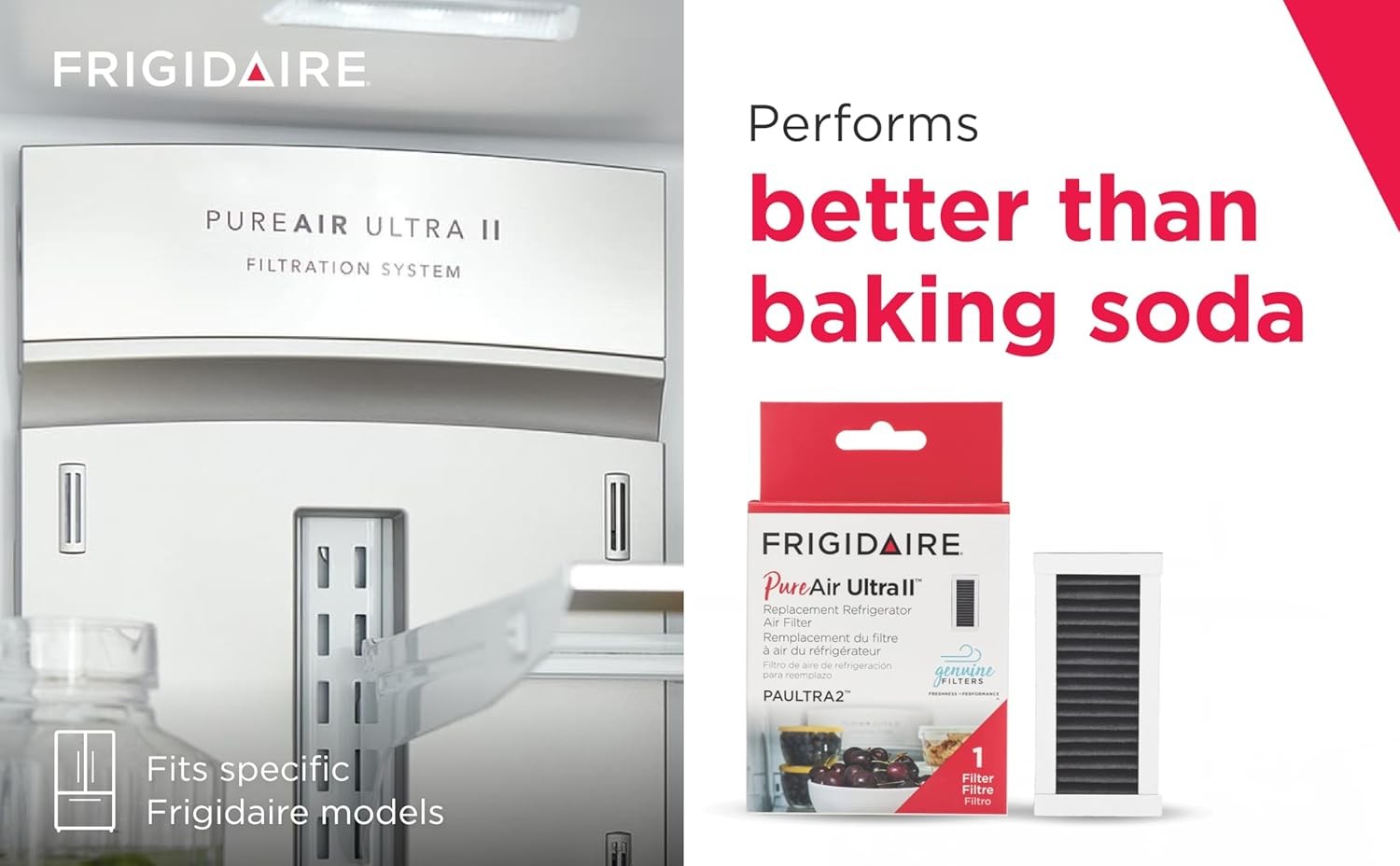 2pack FRIGIDAIRE PAULTRA2 Pure Air Ultra II Refrigerator Air Filter Carbon Tech