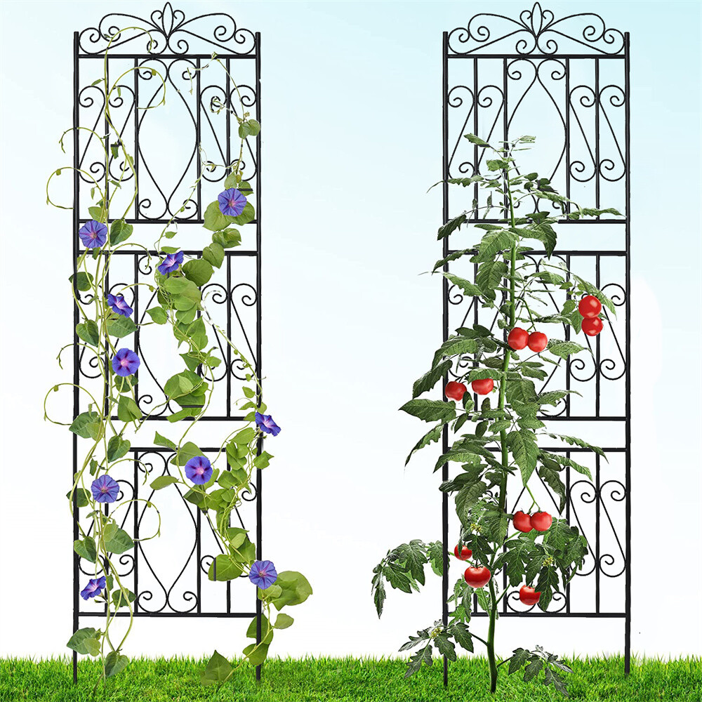 Garden Trellis For Climbing Plants Outdoor 2 Pack Large Rust Proof Garden Panels