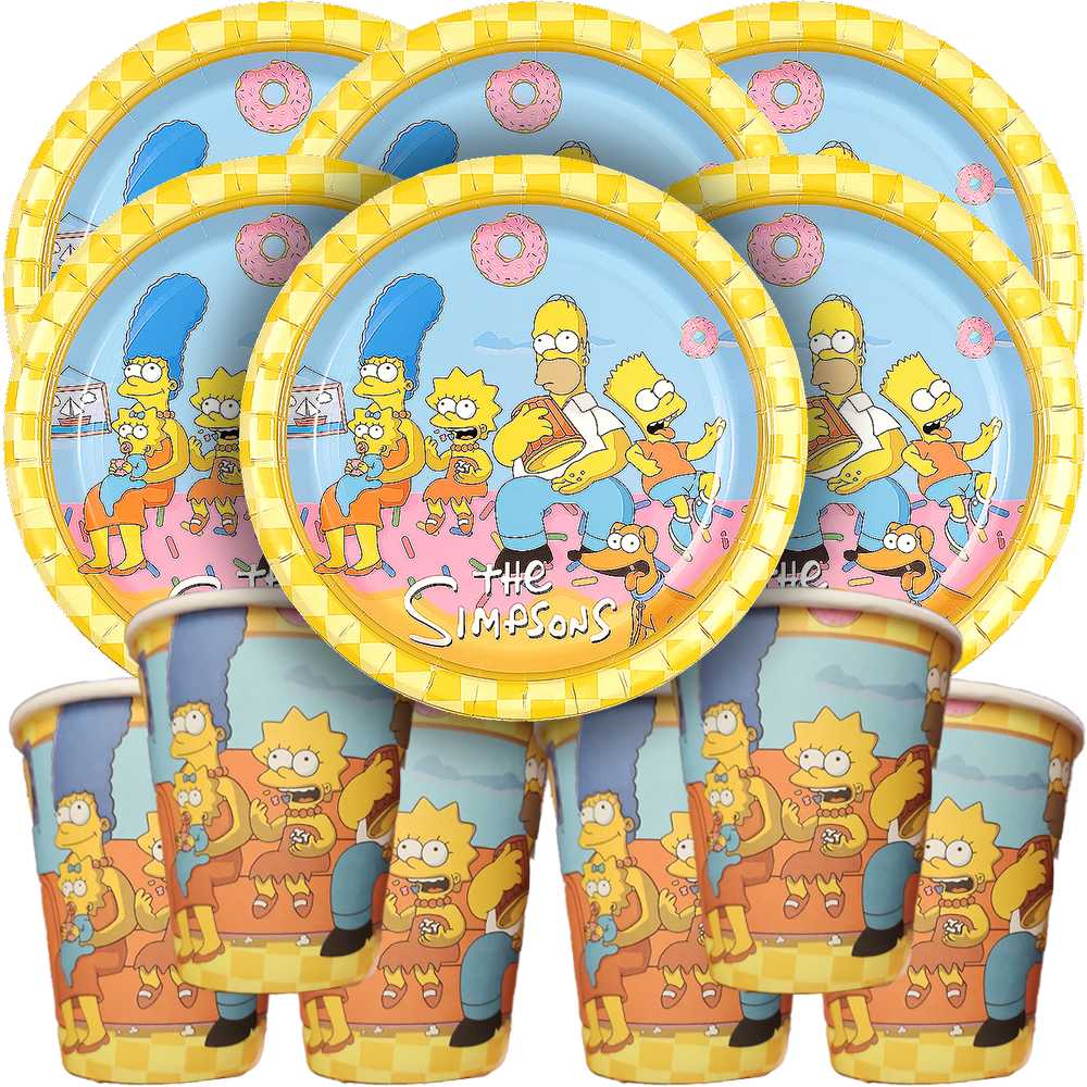 SIMPSONS cup plate banner birthday party supplies favor centerpiece decoration