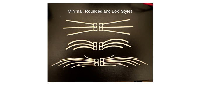 Loki's Whiskers -LEGO Tuxedo Cat Whiskers! Multiple Styles and Colors! -5 PAIRS!