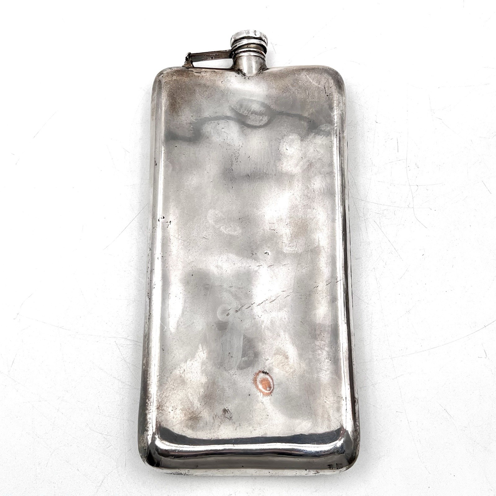 Antique Apollo Silver Co. 9.5-inch Silverplate Flask 0.5 Liter Capacity