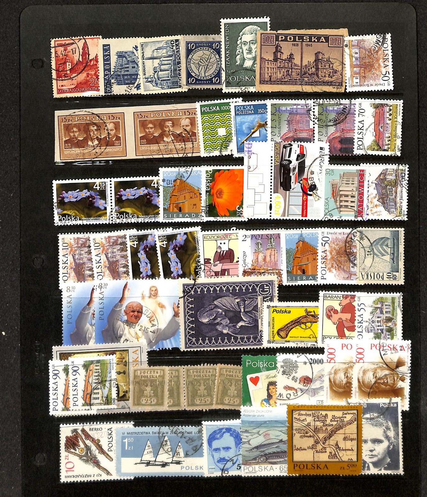 Poland Stamp Collection on 11 Pages, Ships on Stamps (CA)