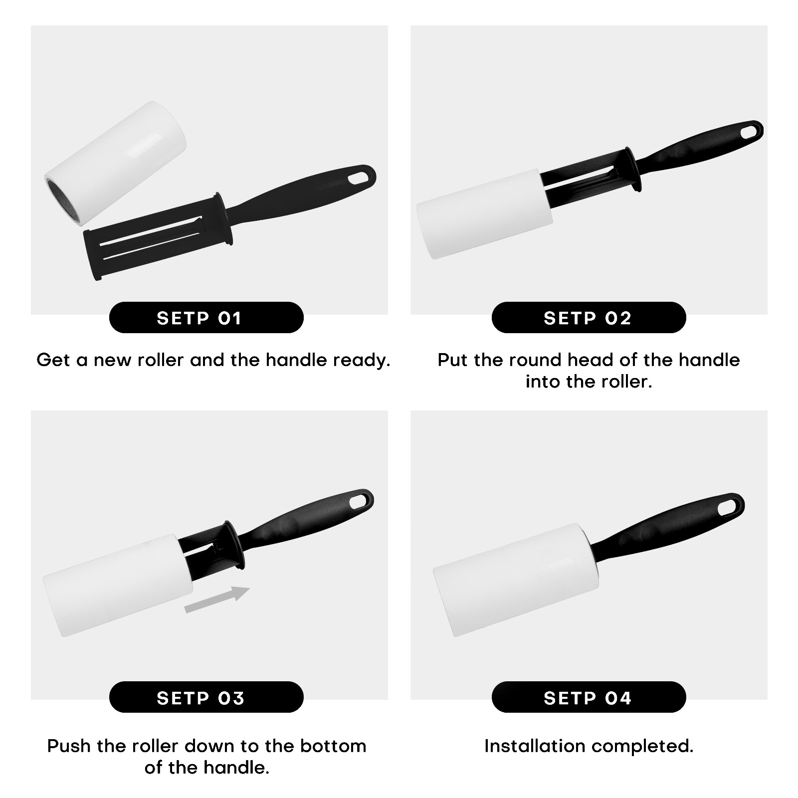 Lint Rollers for Pet Hair Extra Sticky Portable Fuzz Remover Handle with Refills